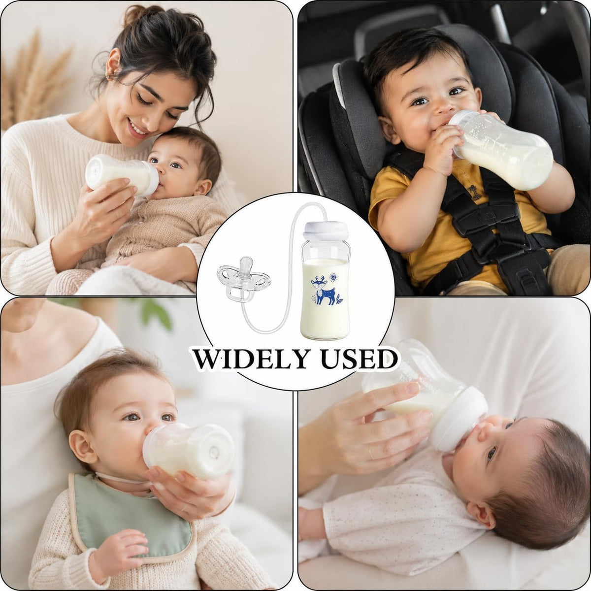 🍼 BabySip™ – 360° Weighted Straw Feeding Bottle