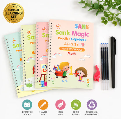 Early Learner Magic Book ( 4 Books + 1 Pen + 1 Grip + 10 Refills — 41% OFF Today! )