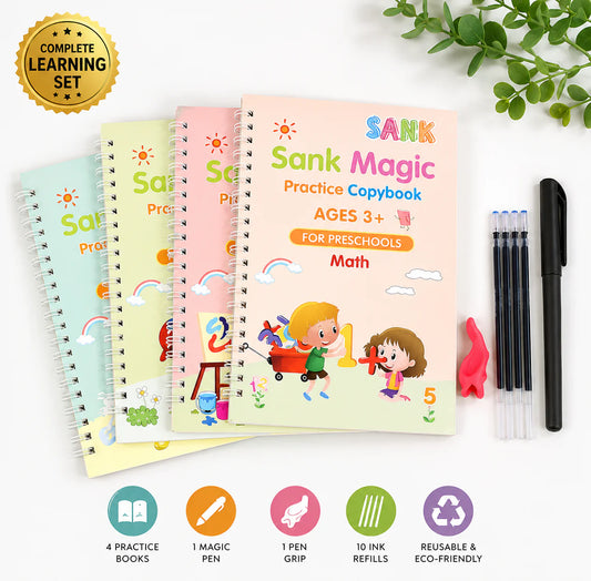 Early Learner Magic Book ( 4 Books + 1 Pen + 1 Grip + 10 Refills — 41% OFF Today! )